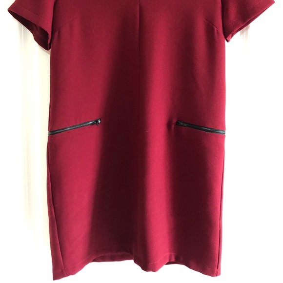 Topshop Burgundy Sheath Dress - Picture 4 of 4